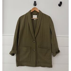 Women’s Madewell Lightspun Dorset Blazer Olive Green Size Small S